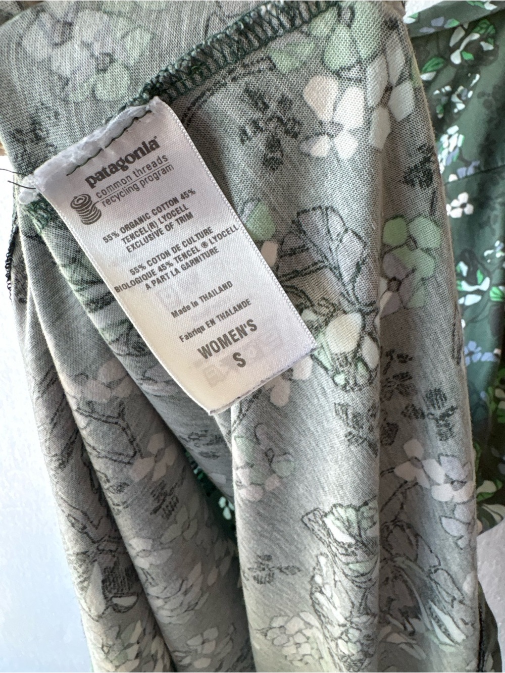 Patagonia Floral Midi Skirt Organic Cotton Drawstring Cottagecore - Picture 2 of 8